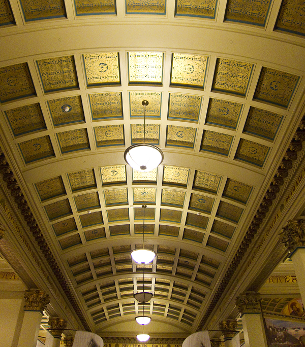 barrel-vaulted ceiling